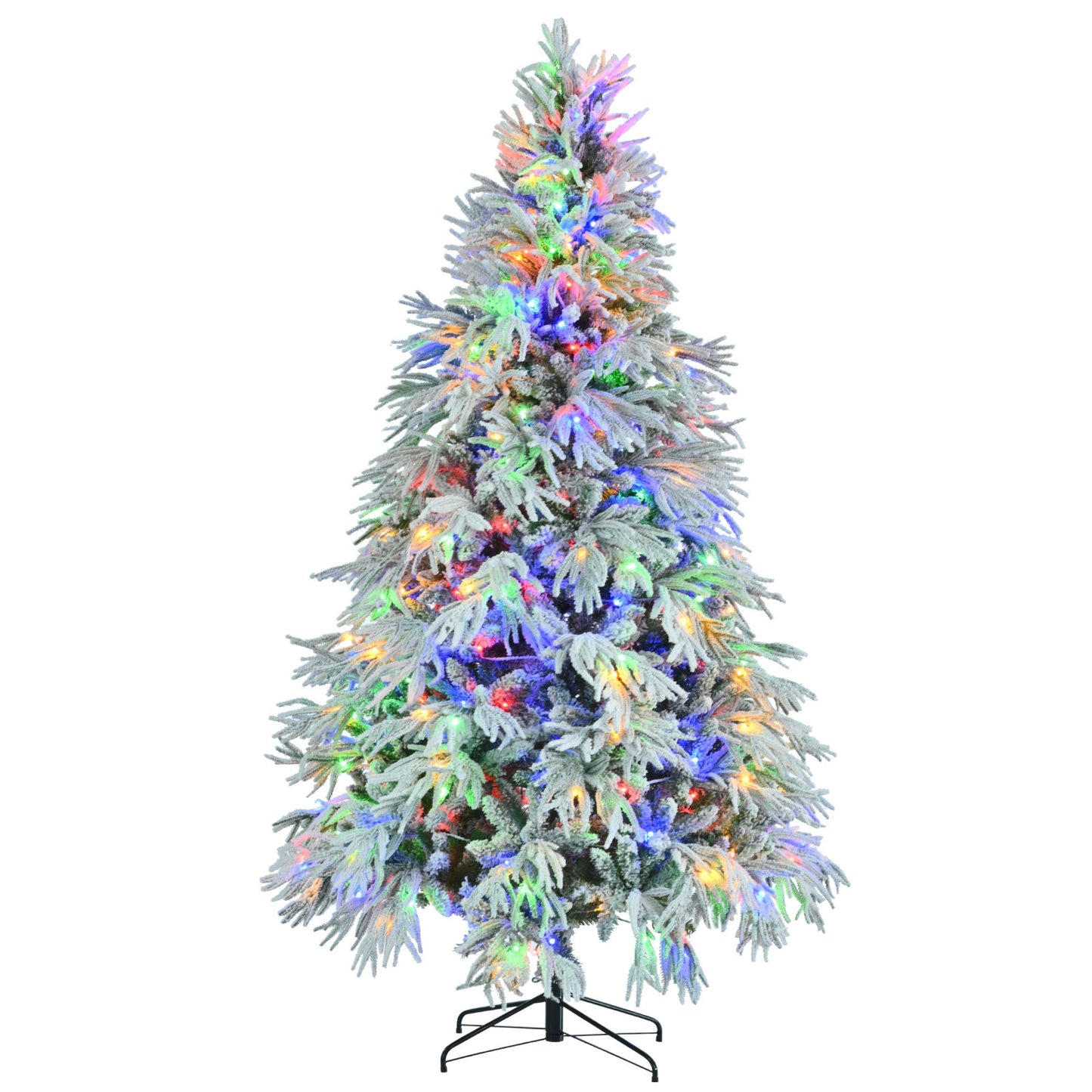 Sapin de Noël Artificiel 230 cm Éclairé – Effet Neige et Lumières LED