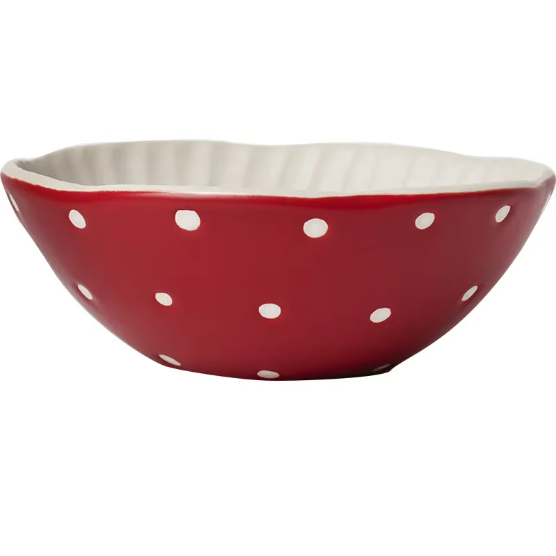 Lutin-Service en porcelaine décor champignon rouge