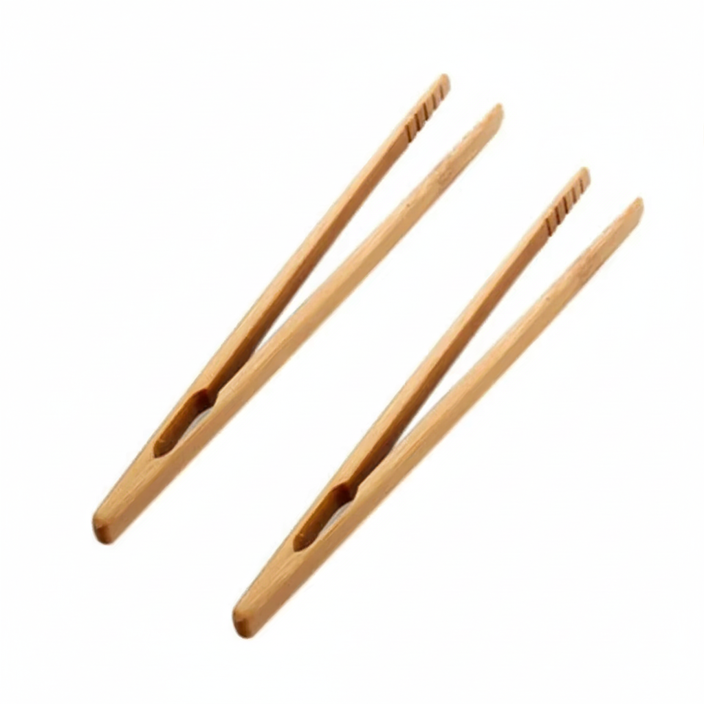 Billy-Lot de 2 pinces de cuisine en bambou